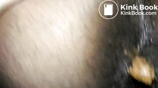 Nasty black girl paid to shit