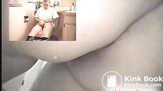 Blonde MILF poops, then masturbates
