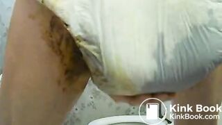 messy blowout in a diaper