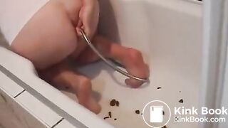 german bbw does scat enema in tub