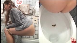 Japanese secretary did a real mess in public bathroom