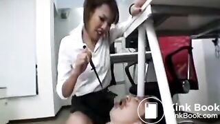 lucky slave has shit in his mouth