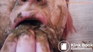 e redhead eating shit then pukes