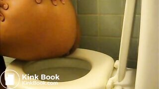black girl pooping
