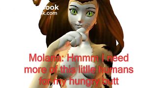 Giantess Cat anal vore and Poop