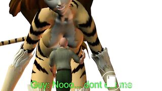 Giantess Cat anal vore and Poop