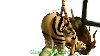 Giantess Cat anal vore and Poop