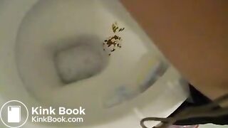 girl shit on toilet