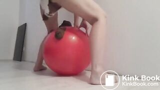 Red rubber ball dump