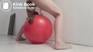 Red rubber ball dump