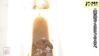 japanese girl having trouble with diarrhea