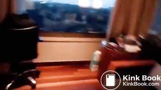 cute girl lick and kiss her shit