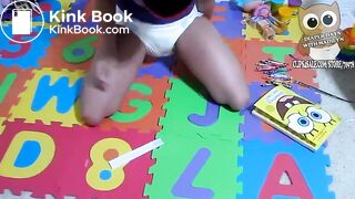 Diaper Mess while cleaning her room