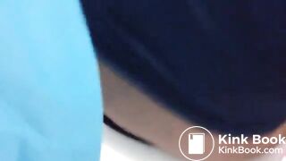 Latina lady is caught pooping