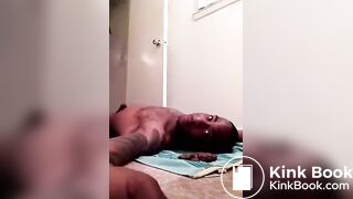 Ebony babe shits in BF's mouth