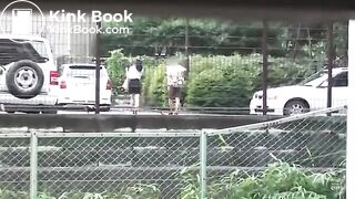 Exhibitionist pooping for cash