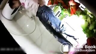 Baby chinese shitting on toilet 01
