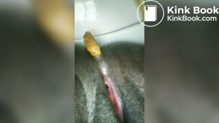 Chubby ebony girl shits