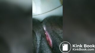 Chubby ebony girl shits