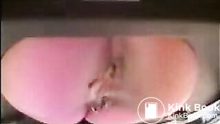 Cute girl pooping several times