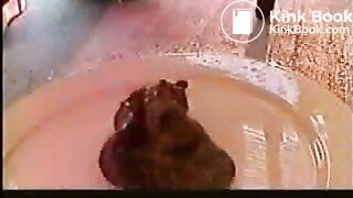 Cute girl pooping several times