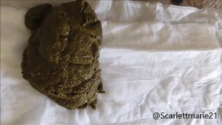 Black girl pooping on chair