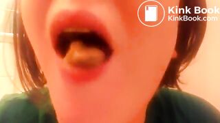 Cute Amateur Chews and Swallows