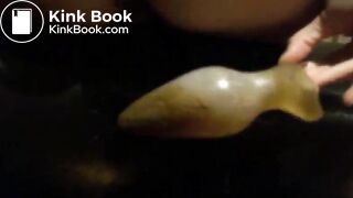 Blonde Chick Sucking A Shitty Butt-Plug