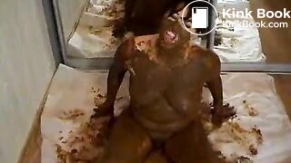 Scat Goddess Covered in Her Shit