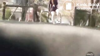 Japanese girls pooping in the public park