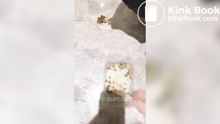 She force slave to eat her shit