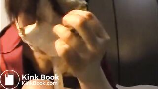 Asian Girl Poops her Panties and Smears