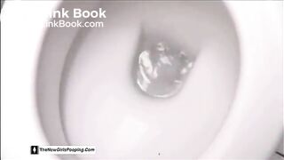 Gassy girl taking a poo