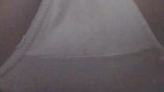 Pooping in her white panties