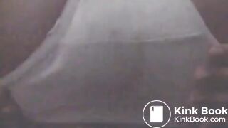 Pooping in her white panties