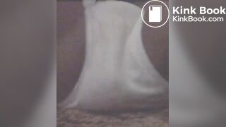 Pooping in her white panties