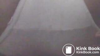 Pooping in her white panties