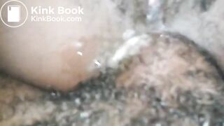 closeup ebony anal scat