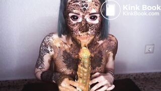 Vomit with dried shit