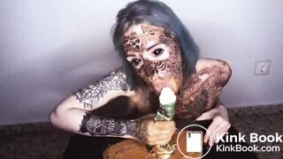 Vomit with dried shit