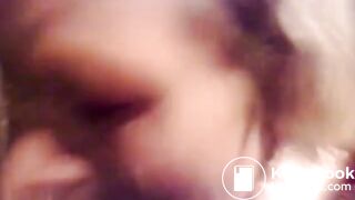 Sucking shit found on the ground