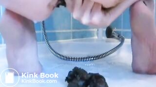 dark sticky scat play in shower