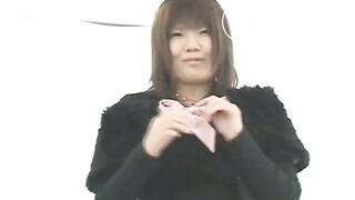 Japanese girl is shitting before people