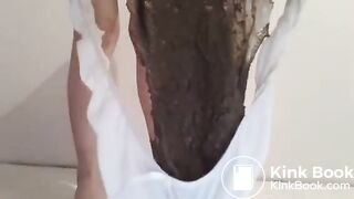 Huge 7 day pantypoop on exercise ball