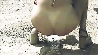 Black girl shitting in front of her jeep