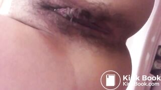 girl shitting on bathroom