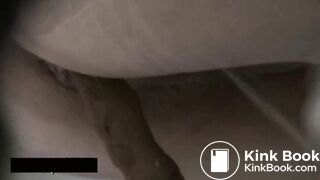 Older woman does a nice shit