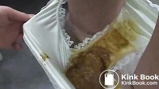 Japanese office women panty pooping