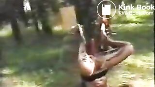 femdom dominate slave and piss shit on him