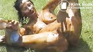 Bound Girl is shit on by guys